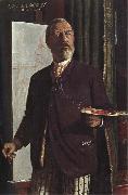 Arnold Bocklin Self-Portrait in his Studio oil painting artist